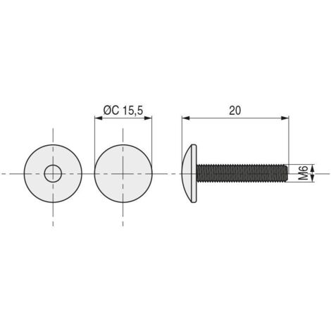 UCAFIX tornillo din 603 rosca total metrica m-6 largo 120mm , 0CIENTOS