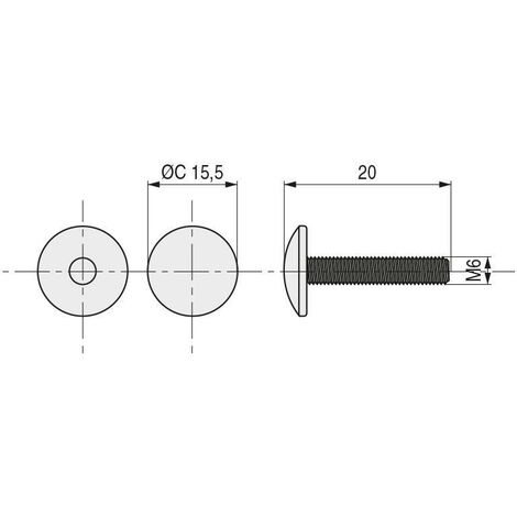 UCAFIX tornillo din 603 rosca total metrica m-8 largo 80mm , 0CIENTOS