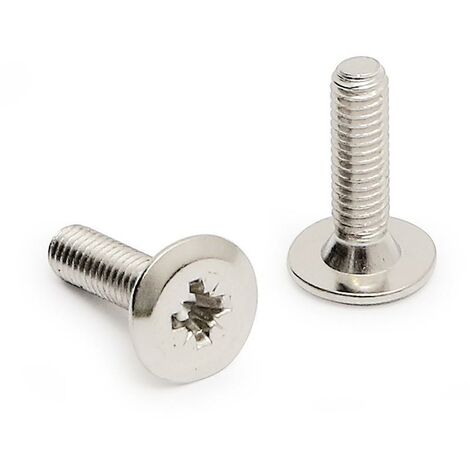 UCAFIX tornillo komby cabeza plana m4 níquel largo tornillo 22.5