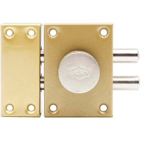 UCEM CERRADURA 4111HB SOBREPONER MADERA 2 BULONES LLAVE BOTON