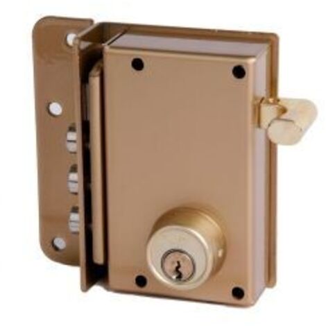UCEM CERRADURA 4500S PUNTOS MADERA SOBREPONER PICAPORTE/3 BULONES DCHA