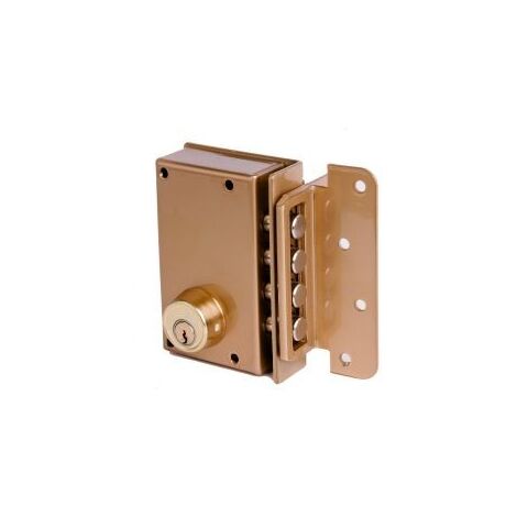UCEM CERRADURA 4501S MADERA SOBREPONER 4 BULONES IZDA