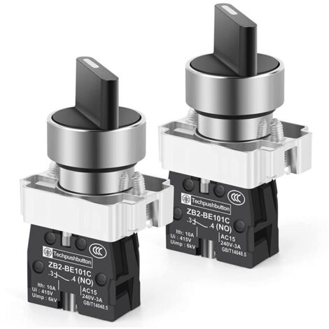 uds 1 NO 2 Interruptor de acción rápida, selector giratorio de 2 posiciones 600 V 10 A