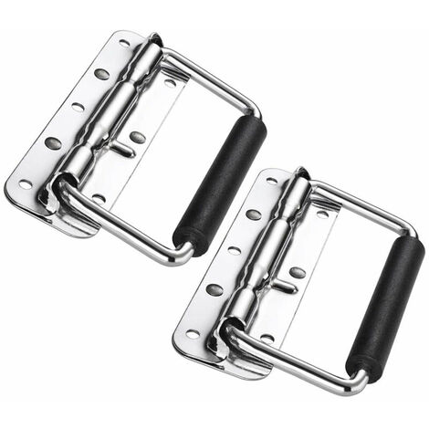 uds. Asas plegables de 140mm manija de tracción empotrada de acero inoxidable para caja de herramientas de caja de vuelo