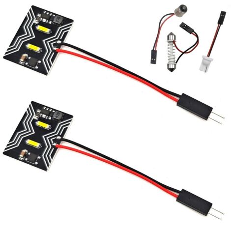 uds Panel 2 LED 12V W5W, T10, C5W, SV8.5, BA9S, T4W CANBUS 950lm blanco fuerte