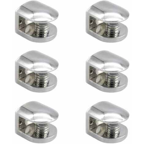 uds soporte de abrazadera de vidrio soporte de fijación ajustable de aleación de Zinc para estantes de vidrio de 6-10mm de espesor