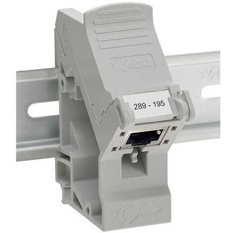 Übergabemodul Wago RJ45 Cat.6 - 35 mm Standard-Hutschiene