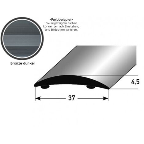 Übergangsprofil "Brügge" / Übergangsschiene,  37 mm, Typ: 07 (Aluminium eloxiert):-bronze dunkel-1000-selbstklebend