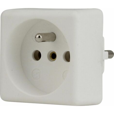 Übergangsstecker D/F weiß Übergangsstecker