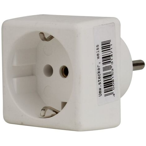 Übergangsstecker F/D weiß Übergangsstecker