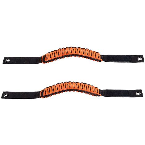Überrollbügel-Haltegriffe, Paracord-Griff für 2021-2022-Zubehör, 2er-Pack (orange)