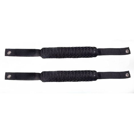 Überrollbügel-Haltegriffe, Paracord-Griff für 2021-2022-Zubehör, 2er-Pack (schwarz)