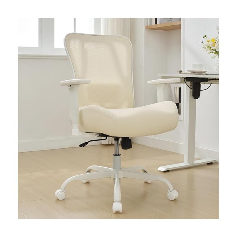 UEV - Chaise Bureau Ergonomique, Chaise de Bureau avec roulettes et Accoudoirs, Hauteur et Accoudoir Réglable, Assise Epais Capacité 226kg, Fabriquer
