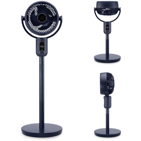 Ufesa 3D50 Ventilatore a Circolazione d'aria con Oscillazione 3D a 360º, Multidirezionale, 50W, 2 Altezze, 3 Velocità, 3 Modalità, 25cm di Diametro, Telecomando, Timer, Display LED
