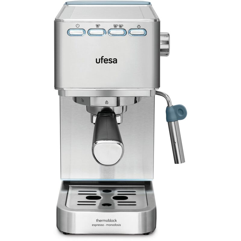 Image of Ufesa - CE8020 Capri, Macchina Caffè Espresso e Cappuccino, Pressione 20 Bar, 1350W, Sistema Thermoblock, Vaporizzatore Regolabile, Caffè Macinato o