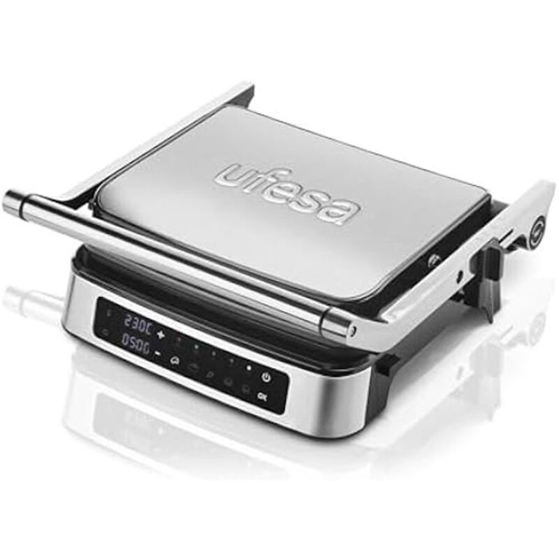 Ufesa Everest Digital Electric Grill, Panini Press, 2000W Contact Grill, 5 Preset Programs, Touch Screen,