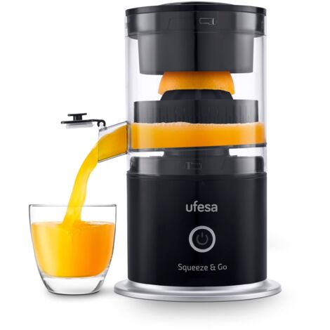 Ufesa Squeeze & Go, spremiagrumi elettrico ricaricabile con USB-C, portatile, spremiagrumi, spremiagrumi, batteria da 1500 mAh, 220 ml, senza BPA