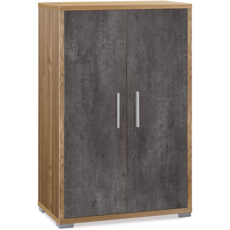 UFFICIO DOUBLE MOBILE 2A 110X71 NOCE ST/OSS NERO