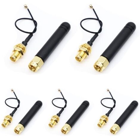 U.FL IPEX vers SMA Connecteur LoRa Antenne 868-915 MHz 3dBi 50Ω pour Lora Board Lora II WiFi Lora32(5PCS)