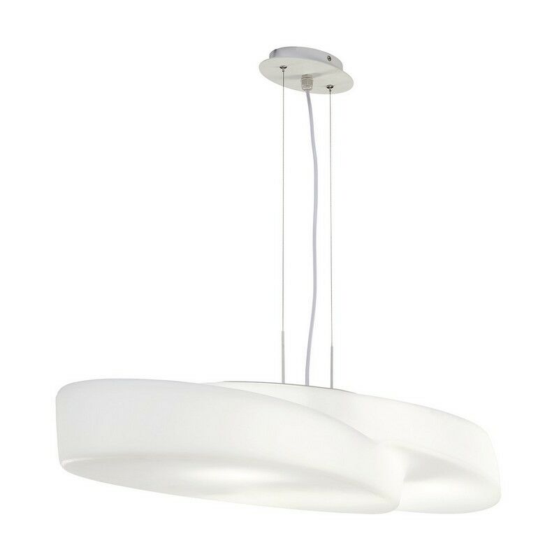 

Inspired Mantra - Ufo - Lámpara colgante de techo 6 luces E27 IP44, blanco mate, blanco ópalo