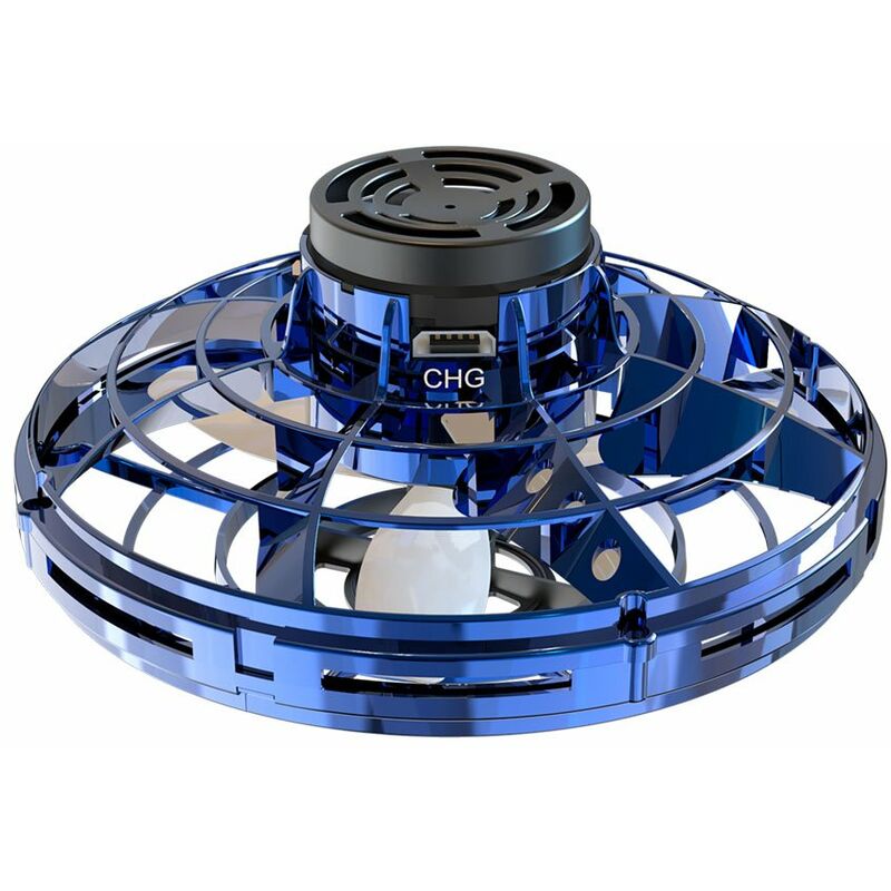 

UFO Fingertip Upgrade Flying Spinner Juguete de descompresion para adultos y ninos (azul)