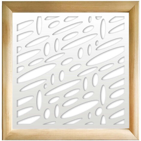 UFOS - Modules décoratifs en bois et PVC - Couleur : blanc - Dimension : 48x48 cm