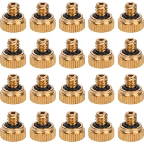 Ugelli nebulizzatori in ottone KZQ 20, filettati per tubi da 1/4", sistema di raffreddamento esterno, umidificazione per giardinaggio e serre.
