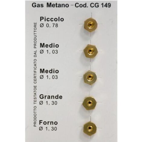UGELLI PER CUCINA GAS METANO KIT 5 PZ