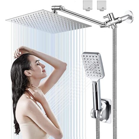 Ugello aereo portatile in acciaio inossidabile, tre velocità con una chiave per fermare l'acqua, tubo dell'acqua del bagno domestico, set doccia