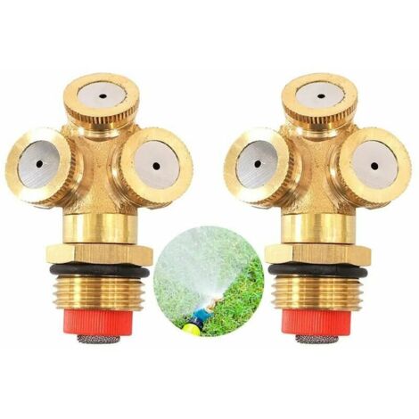 Ugello di spruzzo in ottone da 2 pezzi,Uso ugello di spruzzo,Ugello di spruzzo a 3 fori,Fori per ugello di spruzzo,Per prato,Giardinaggio irrigazione,Agricoltura irrigazione