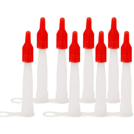 Ugello per calafataggio in silicone da 20 pezzi con tappi per colla e sigillante. Previene la polimerizzazione e riduce gli sprechi.