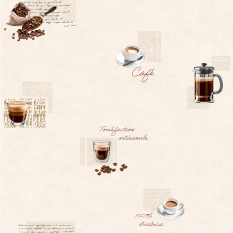 Ugepa Coffee Cups Wallpaper Cafe Blown Vinyl Paste The Wall