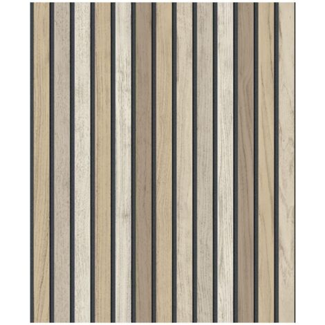 Ugepa Illusion Natural Realistic Wooden Slats Paste The Wall Wallpaper Vinyl