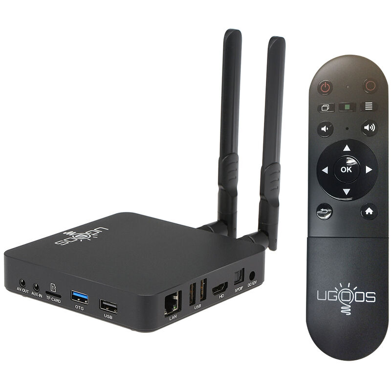 

AM6B Plus Smart Android 9.0 TV Box Amlogic S922X-J UHD 4K Media Player 4GB LPDDR4 32GB EMMC 2.4G y 5G WiFi 1000M LAN BT 5.0 H.265 VP9, Negro, enchufe