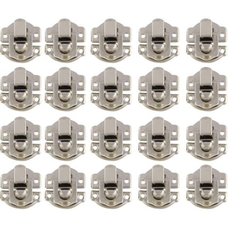 Ugreat – Loquet et targette en fer avec finition laiton antique – 400 vis incluses – Pour boîtes à bijoux et rangement vintage – Installation rapide