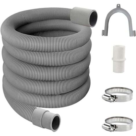 Ugreat – Tuyau de vidange 3m – Flexible en carton ondulé épais – Kit avec adaptateur et colliers inox – Drainage efficace sans fuite