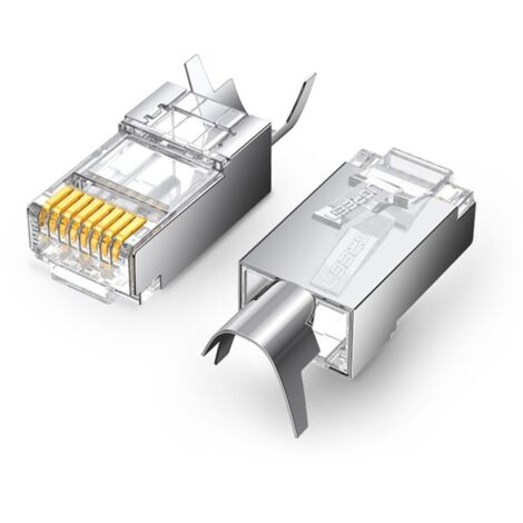 Ugreen 10x Modularstecker RJ45 Stecker 8P8C Cat 6A Cat 7 Adapter Netzwerkkabel