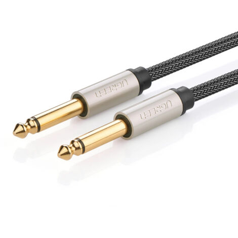 Ugreen AV128 10636 Mono-TS-Kabel 6,35 mm Klinke / 6,35 mm Klinke 1 m - Grau