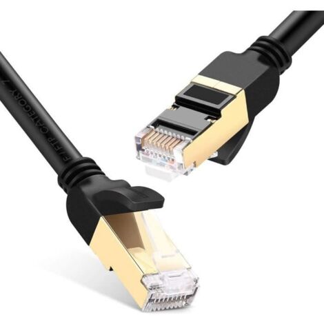 UGREEN CAT 7 Câble Ethernet RJ45 Réseau 10 Gbps 600 MHz 1M Compatible avec Routeur Modem Switch TV Box Xbox PS3 PS4