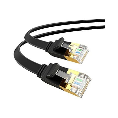 Veetop Cable Ethernet 30m, Rj45 Cat 7 Plat Haute Vitesse avec