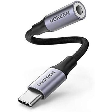 Ugreen cavo adattatore da usb c a aux 35 mm femmina 10 cm - grigio siderale