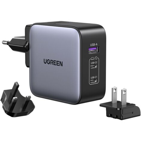 Ugreen gan fast charger 2xusb c usb a 65w euukus