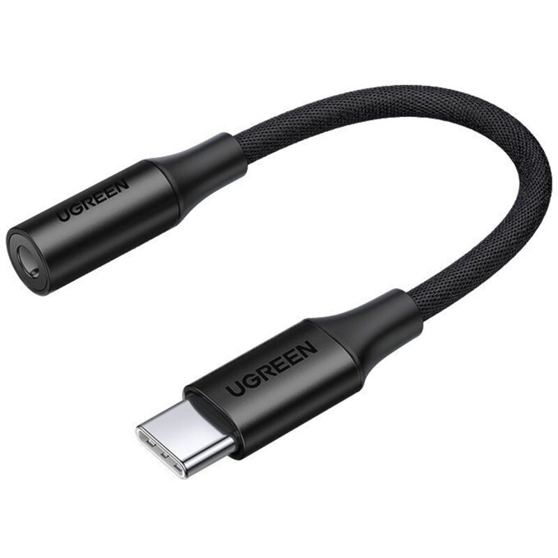 Kopfhöreradapter Mit 3, 5mm Jack Miniklinke Auf Usb Typ-c Usb-c 10 Cm Schwarz - Ugreen
