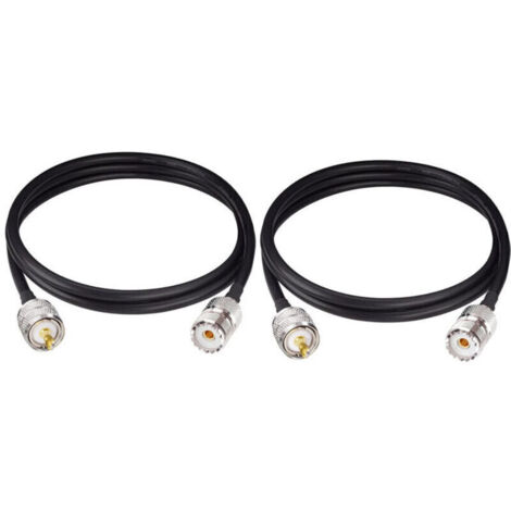 UHF-Koaxialkabel PL259 Stecker auf SO239 Buchse RG58 3m verlustarm