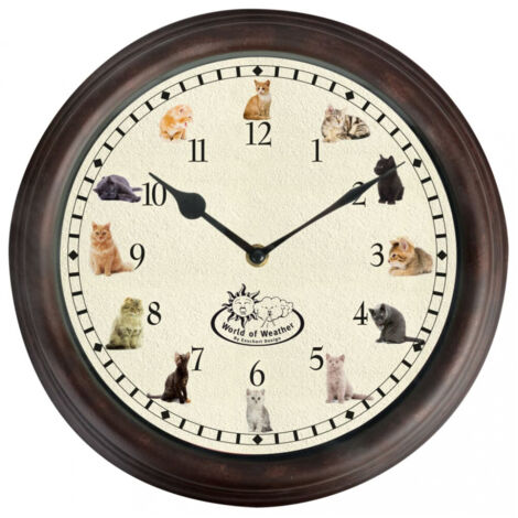 Uhr mit Katzengeräuschen Esschert Design