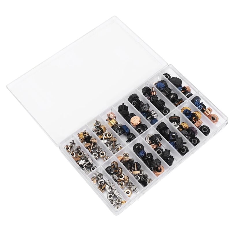 Image of Uhrenkronenkopfteile für Armbanduhren, Kuppelplattenzubehör, Uhrmacher-Reparatur-Werkzeugsatz