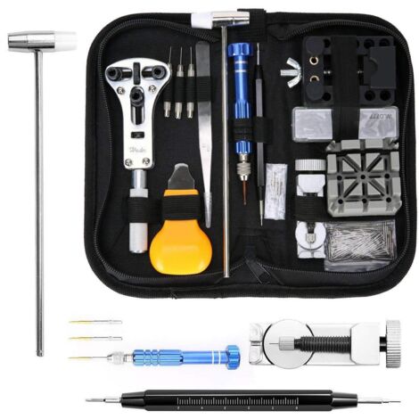 Uhrenreparatur-Werkzeugset, 144-teilig, Werkzeug zum Entfernen von Uhrenarmbändern, Uhrengehäuseöffner, Kombinationsreparaturset YD105