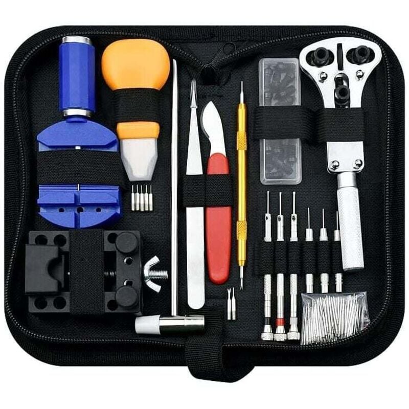 Image of Uhrenreparaturset mit 147 Werkzeugen, inklusive Federsteg -