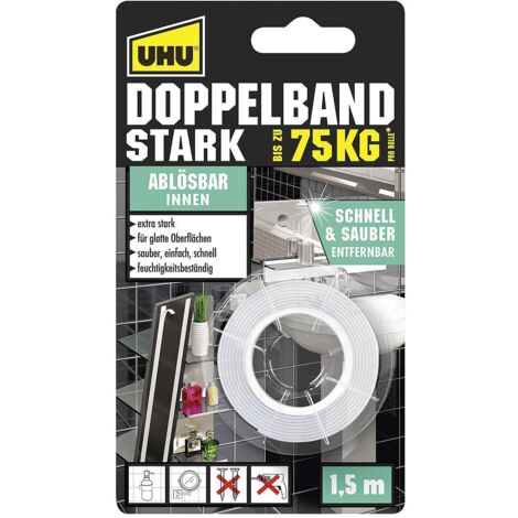 UHU 46890 DOUBLE BANDE AMOVIBLE BLANC