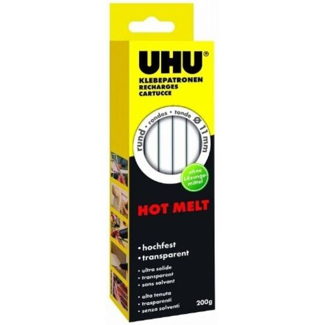 UHU 47865 Heißklebesticks 11 mm 200 mm Transparent 200 g 11 St.